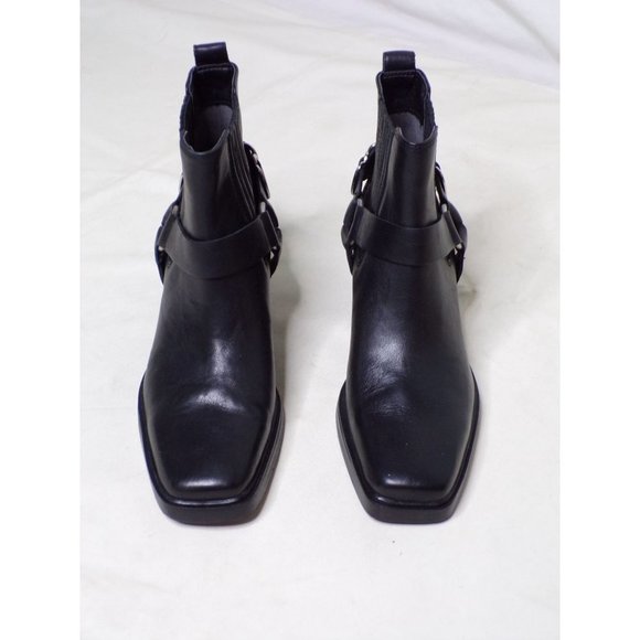 SAM EDELMAN Bellamie Ankle Boot Bootie Black Silver Hardware 6.5 NEW - Picture 13 of 14